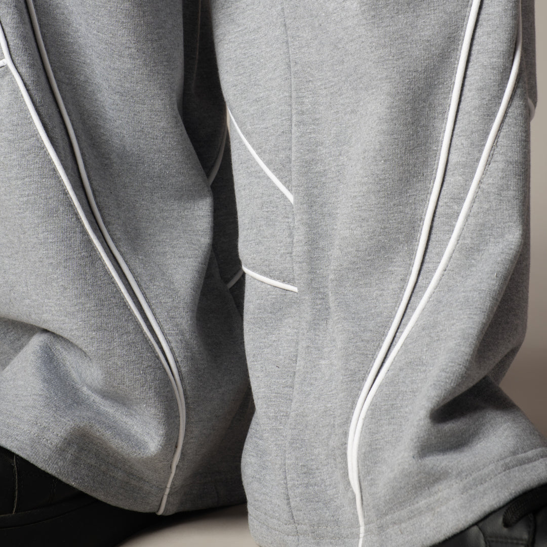 GREY MILANGE VERTEX FLEECE BAGGY SWEATPANTS