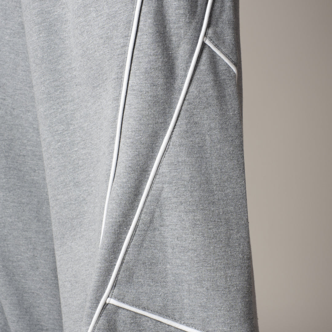 GREY MILANGE VERTEX FLEECE BAGGY SWEATPANTS