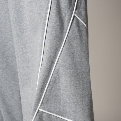 GREY MILANGE VERTEX FLEECE BAGGY SWEATPANTS