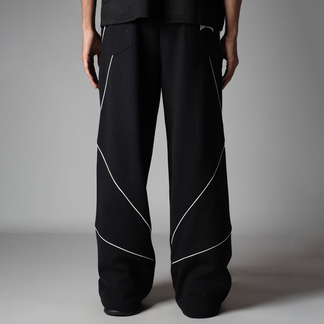 BLACK VERTEX FLEECE BAGGY SWEATPANTS