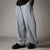 GREY MILANGE PANELLED FLEECE BAGGY SWEATPANTS