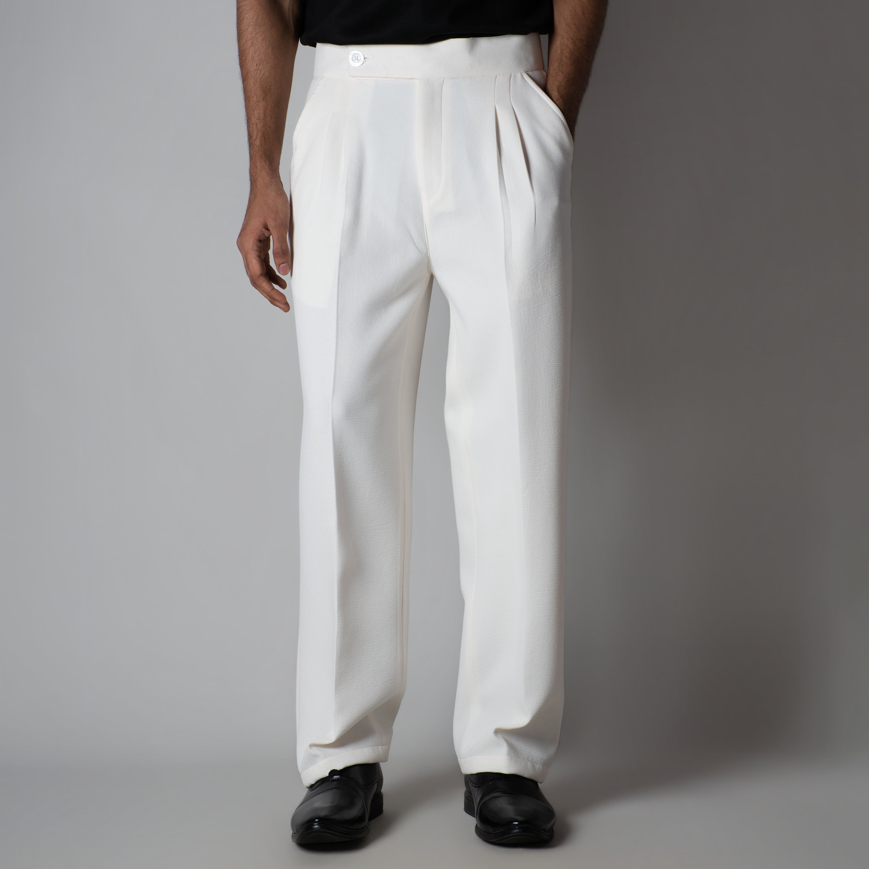OFF-WHITE SINGLE BUTTON TROUSER