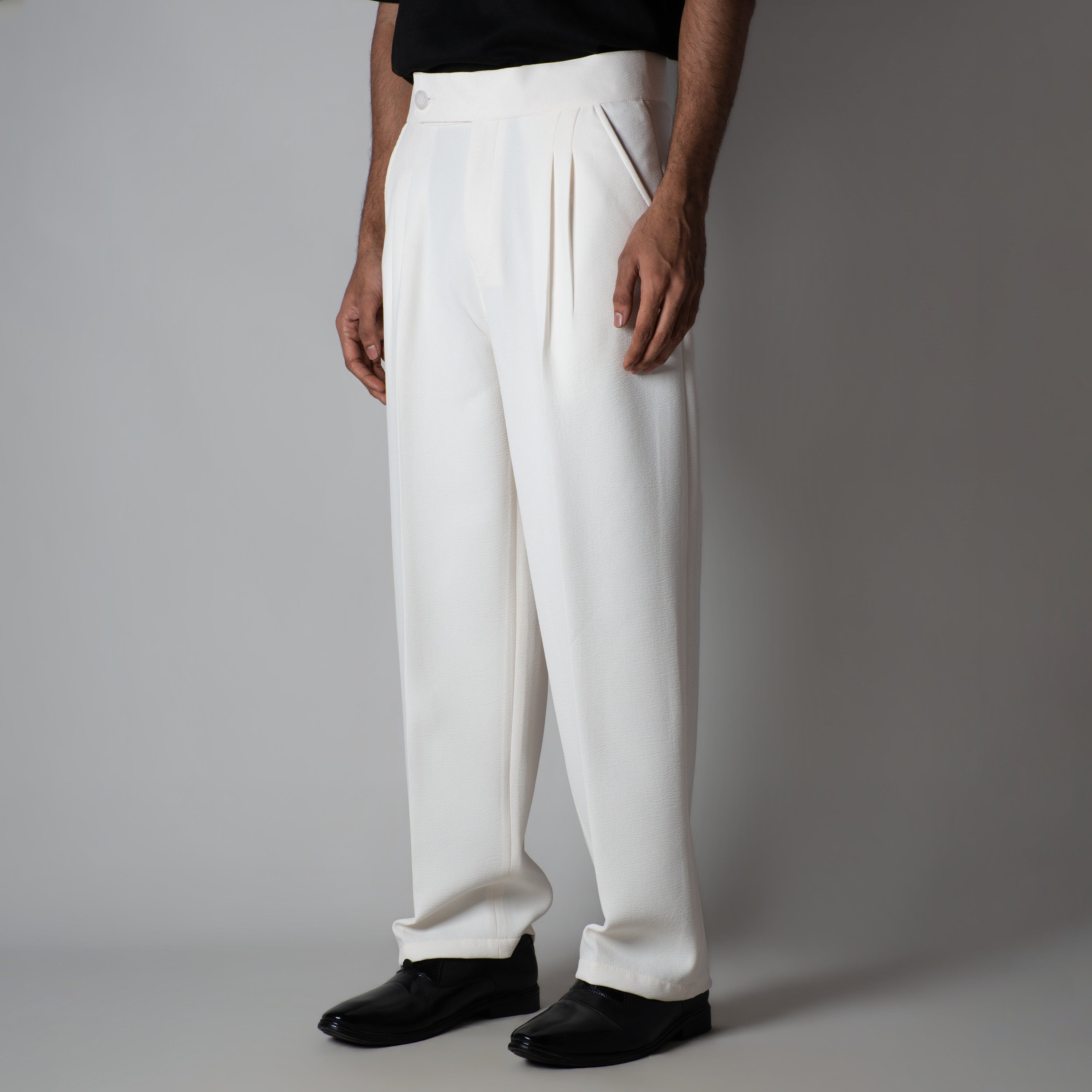 OFF-WHITE SINGLE BUTTON TROUSER