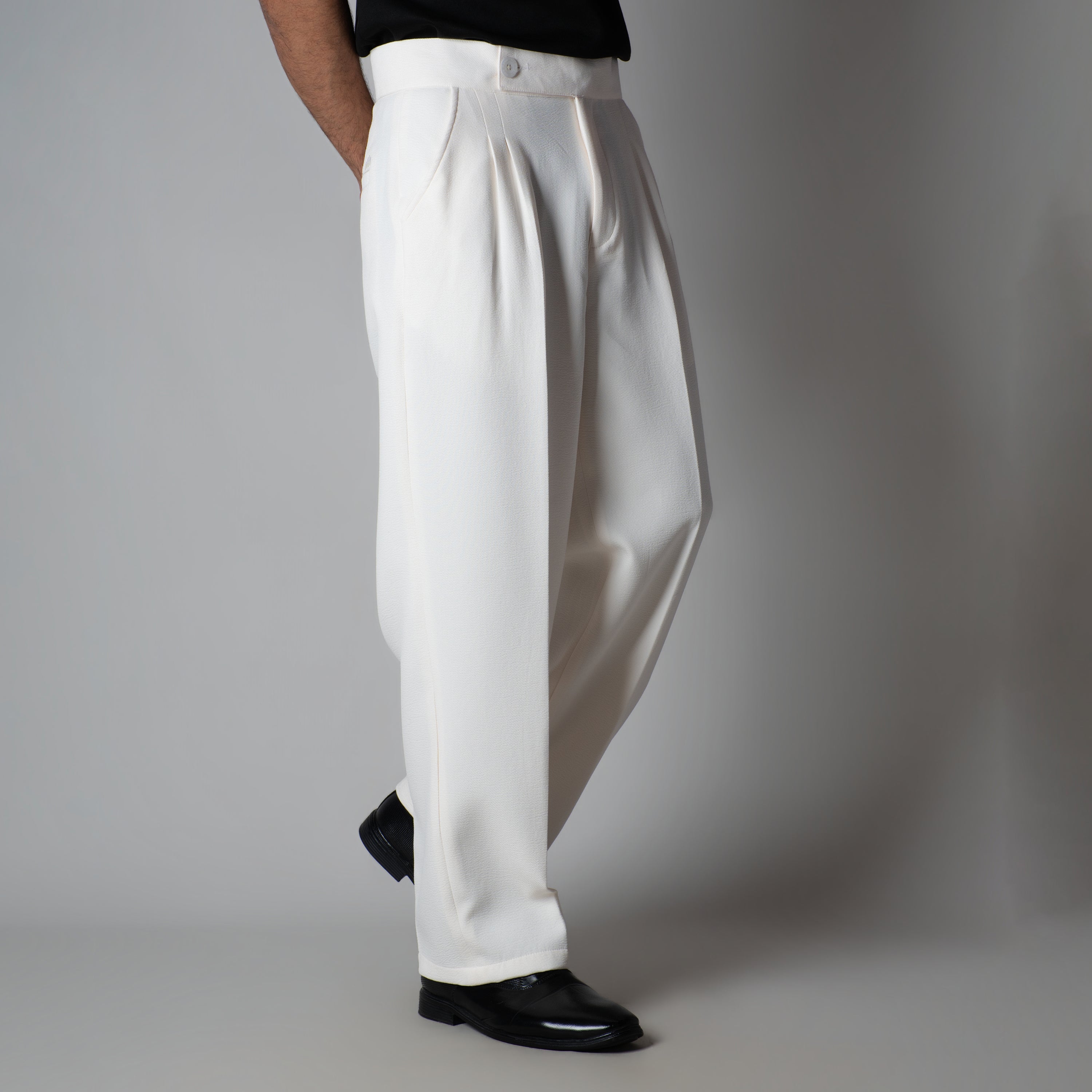 OFF-WHITE SINGLE BUTTON TROUSER