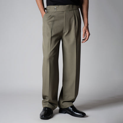 SAGE DOUBLE PLEAT STRAIGHT FIT TROUSER