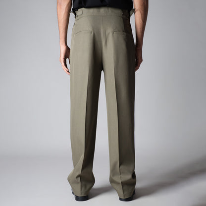 SAGE DOUBLE PLEAT STRAIGHT FIT TROUSER