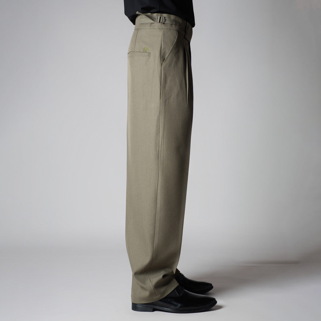 SAGE DOUBLE PLEAT STRAIGHT FIT TROUSER