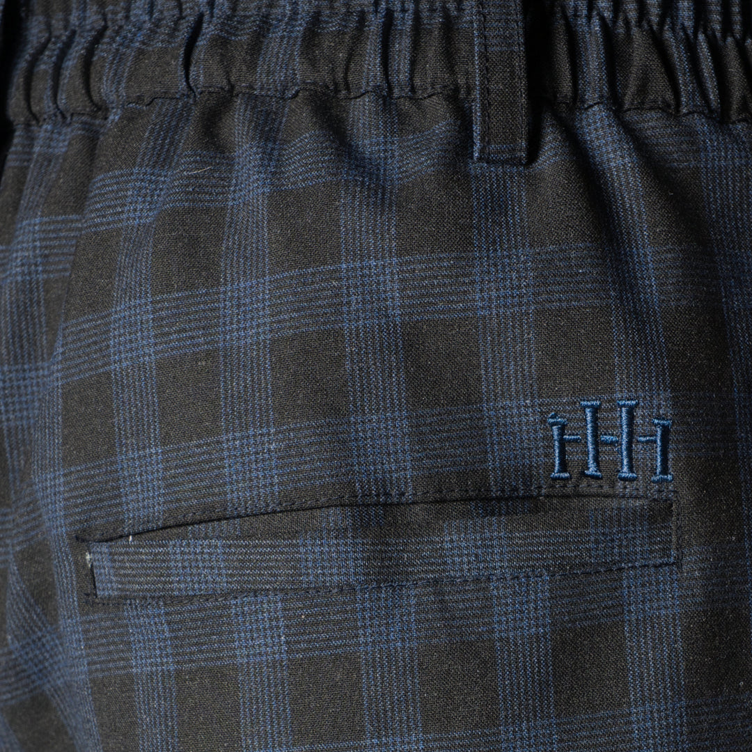 NAVY PLAID REGULAR FIT TROUSER