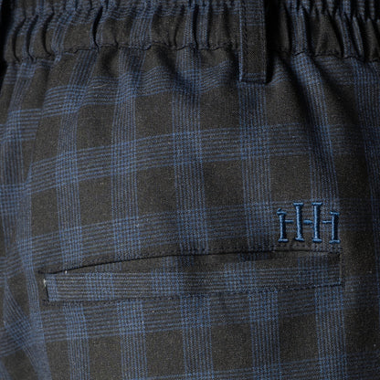 NAVY PLAID REGULAR FIT TROUSER