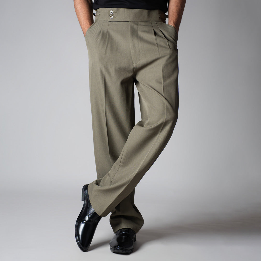 SAGE DOUBLE PLEAT STRAIGHT FIT TROUSER
