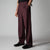 WINE DOUBLE PLEAT STRAIGHT FIT TROUSER