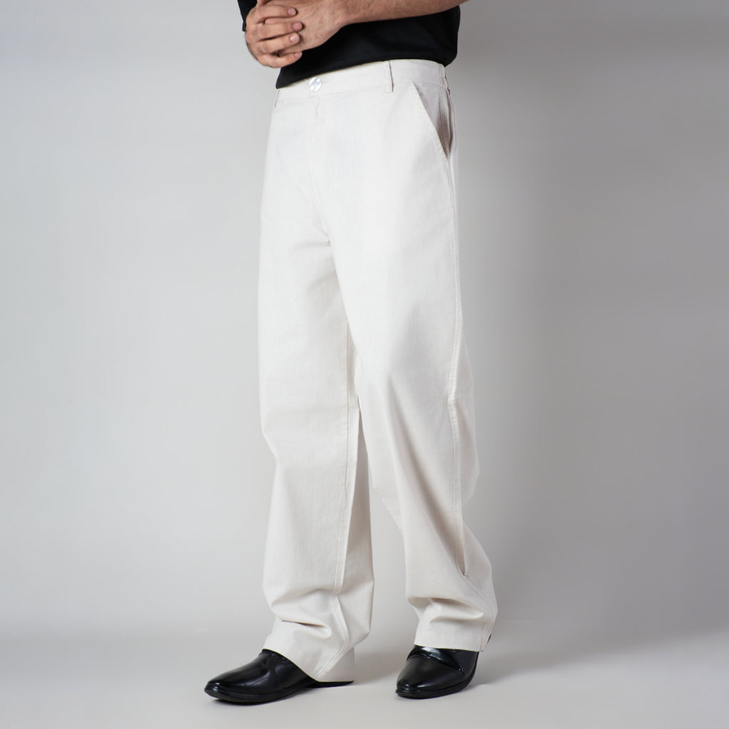 BEIGE LINEN PANTS