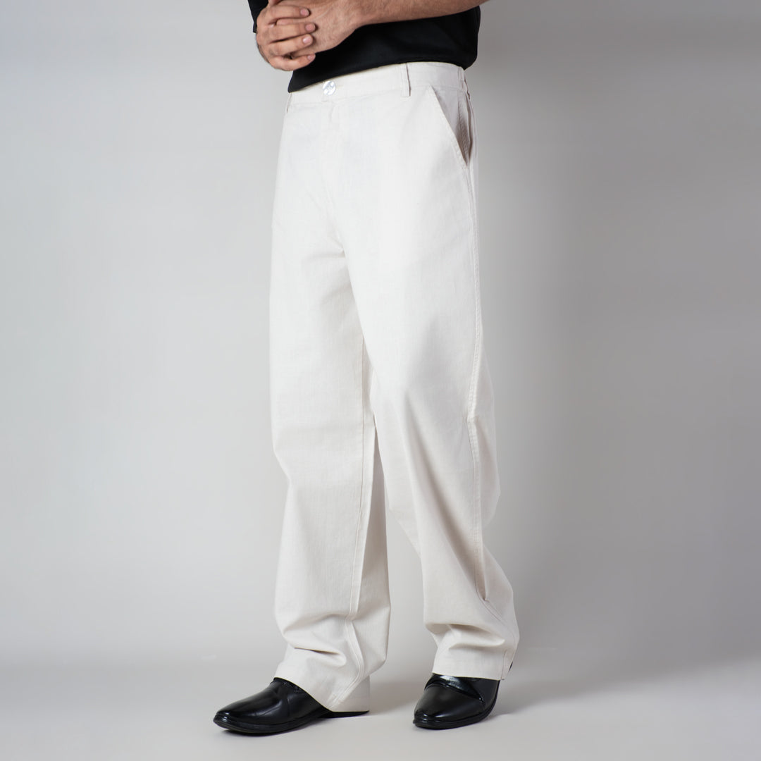 BEIGE LINEN PANTS