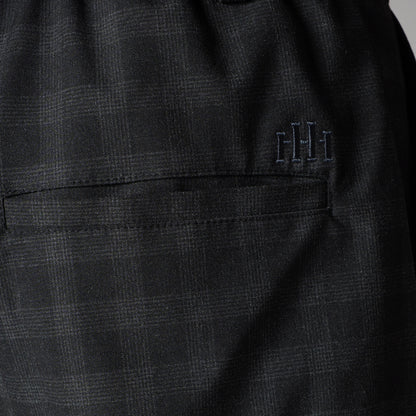 BLACK PLAID REGULAR FIT TROUSER