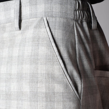 GREY PLAID REGULAR FIT TROUSER