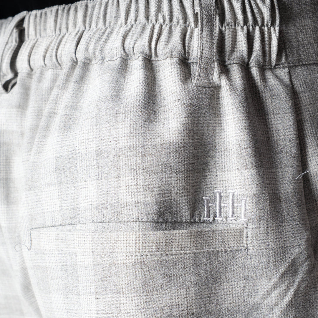 GREY PLAID REGULAR FIT TROUSER