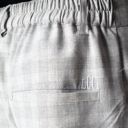 GREY PLAID REGULAR FIT TROUSER