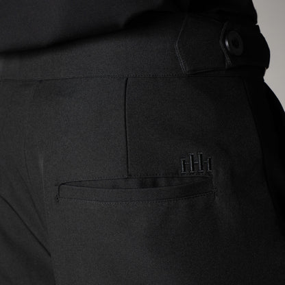 BLACK D-RING ITALIAN STYLE TROUSER