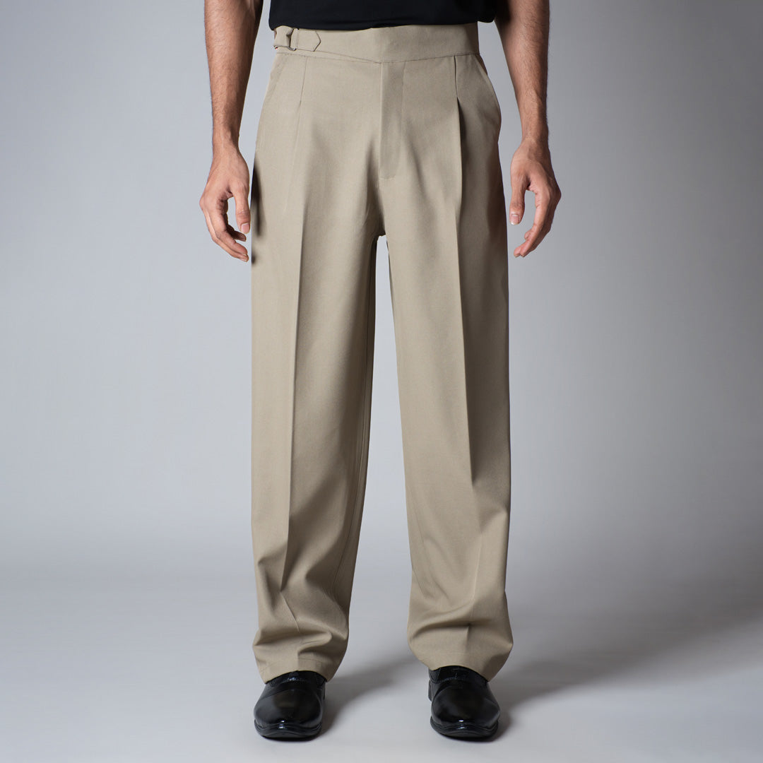 KHAKHI D-RING ITALIAN STYLE TROUSER