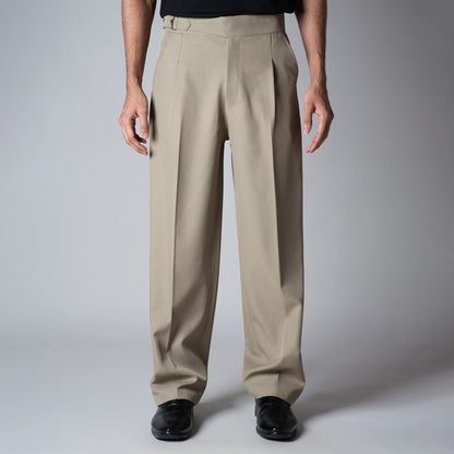 KHAKHI D-RING ITALIAN STYLE TROUSER
