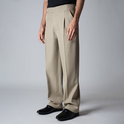 KHAKHI D-RING ITALIAN STYLE TROUSER