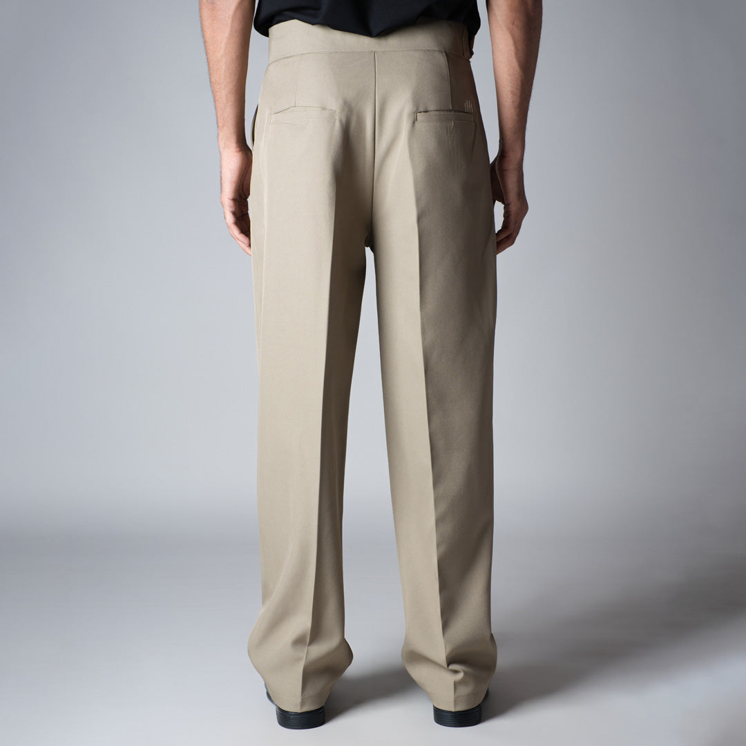 KHAKHI D-RING ITALIAN STYLE TROUSER