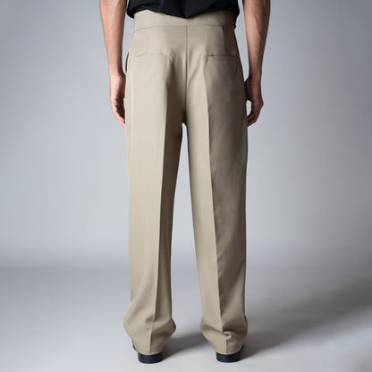 KHAKHI D-RING ITALIAN STYLE TROUSER