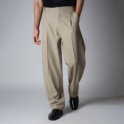 KHAKHI D-RING ITALIAN STYLE TROUSER