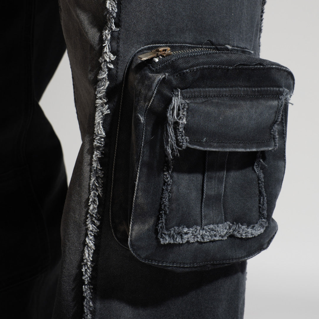 BLACK 3D CIRCUIT DENIM