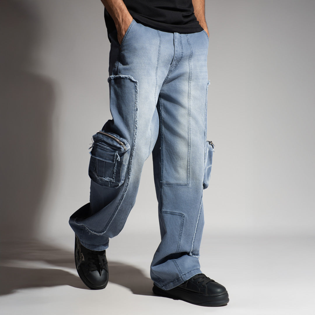 BLUE 3D CIRCUIT DENIM