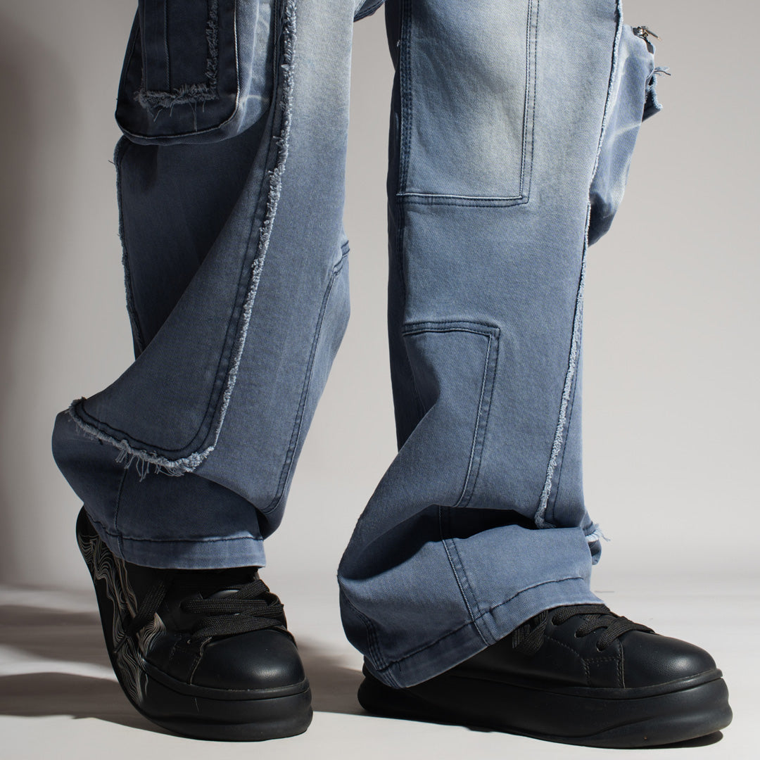 BLUE 3D CIRCUIT DENIM