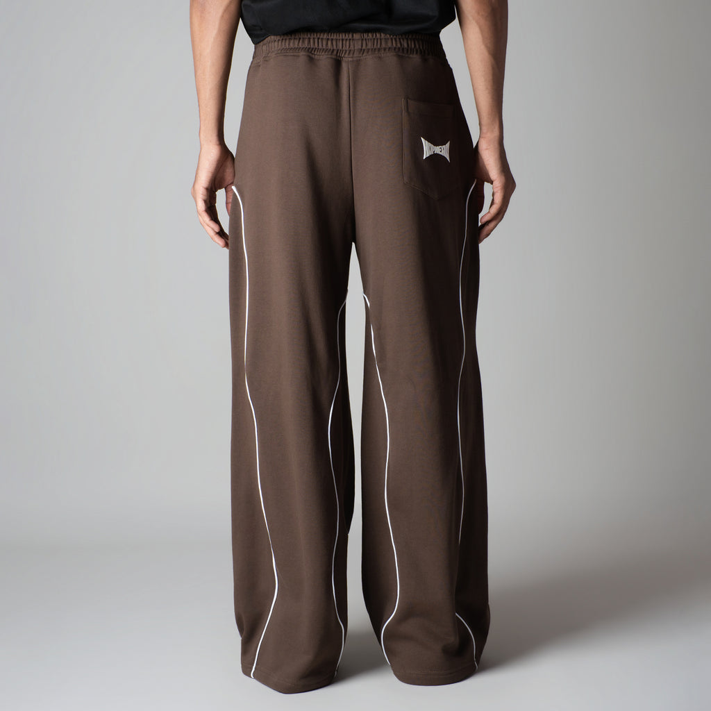 BROWN WAVY EDGE SWEATPANT
