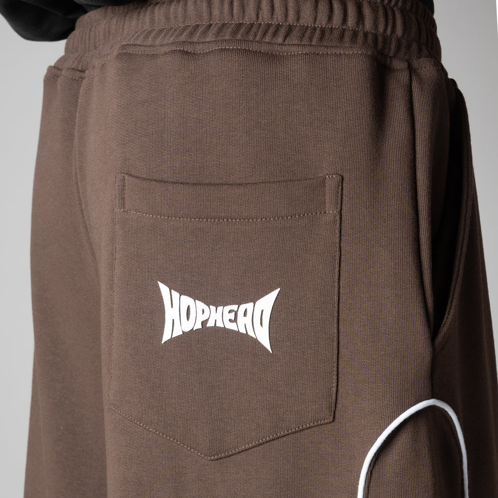 BROWN WAVY EDGE SWEATPANT