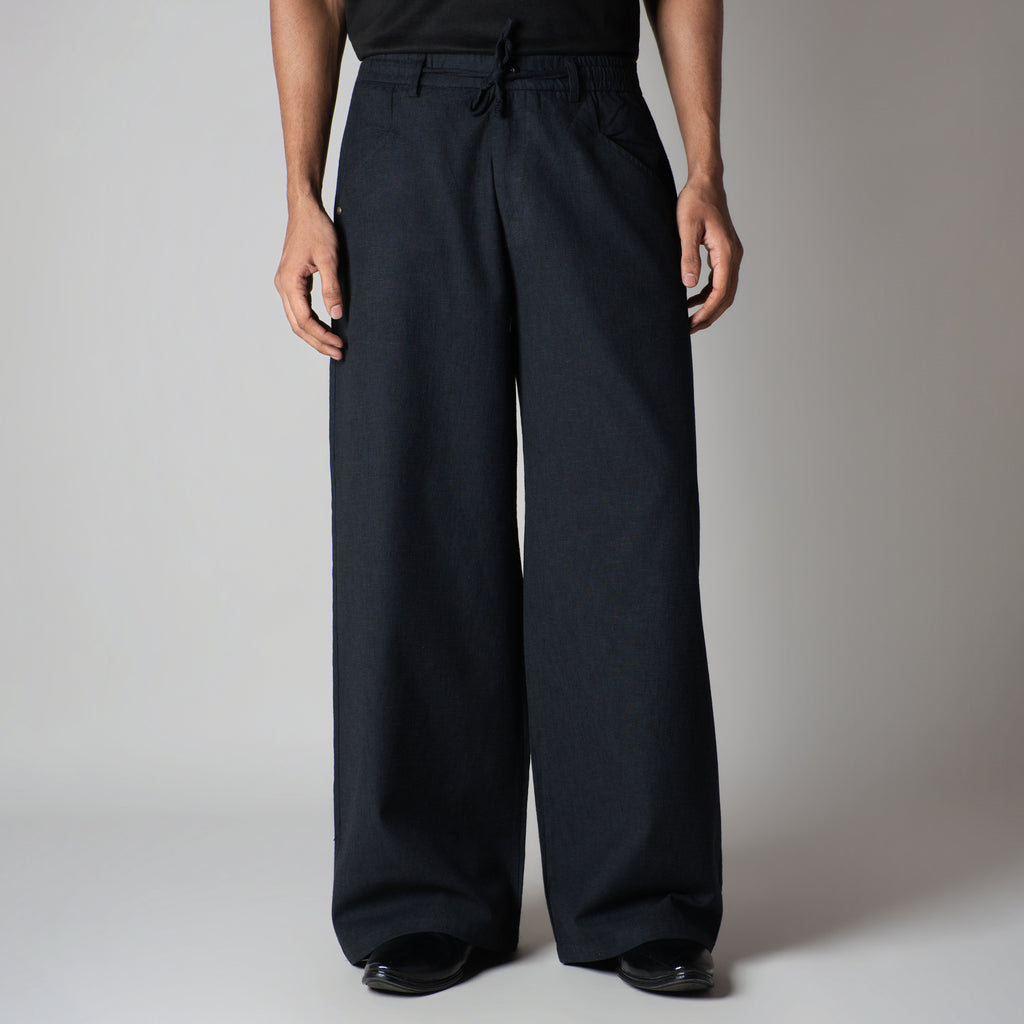 BLACK SOFTMOVE COTTON PANTS