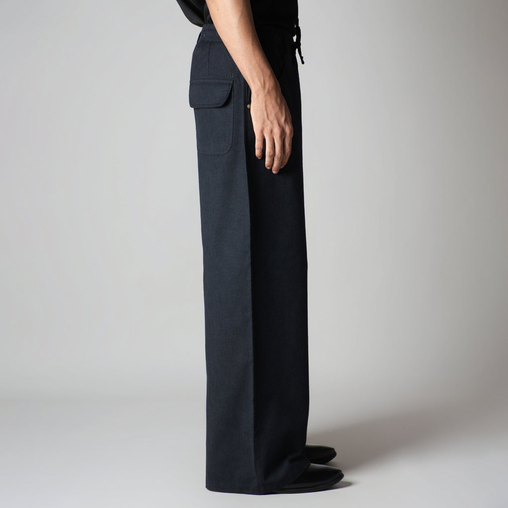 BLACK SOFTMOVE COTTON PANTS