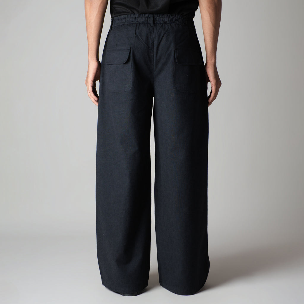 BLACK SOFTMOVE COTTON PANTS