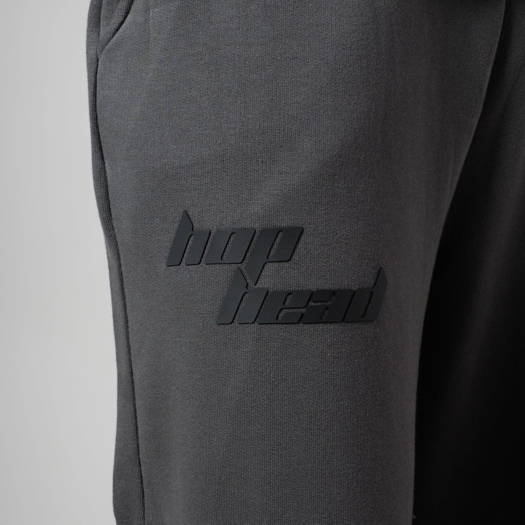 CHARCOAL & BLACK POINTED PANEL SWEATPANTS