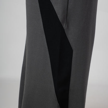 CHARCOAL & BLACK POINTED PANEL SWEATPANTS