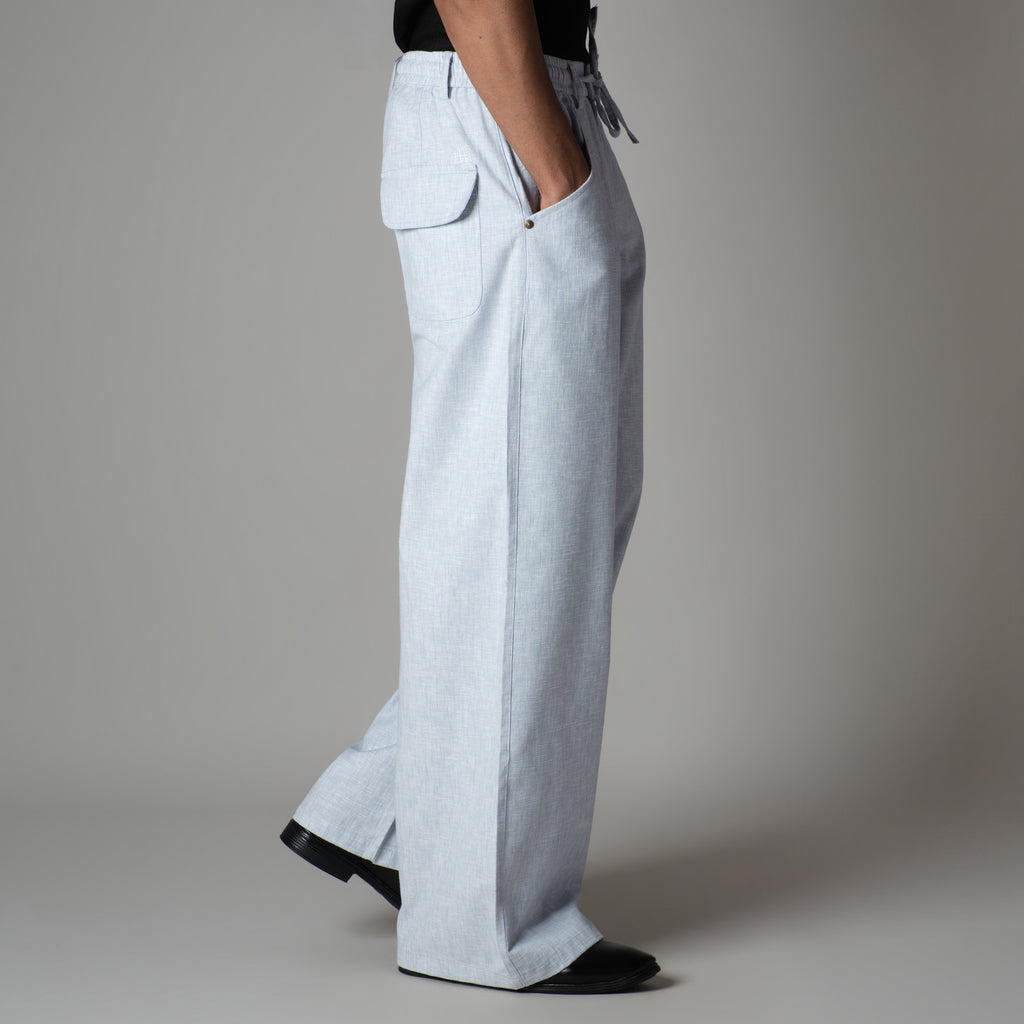 ICE BLUE SOFTMOVE COTTON PANTS