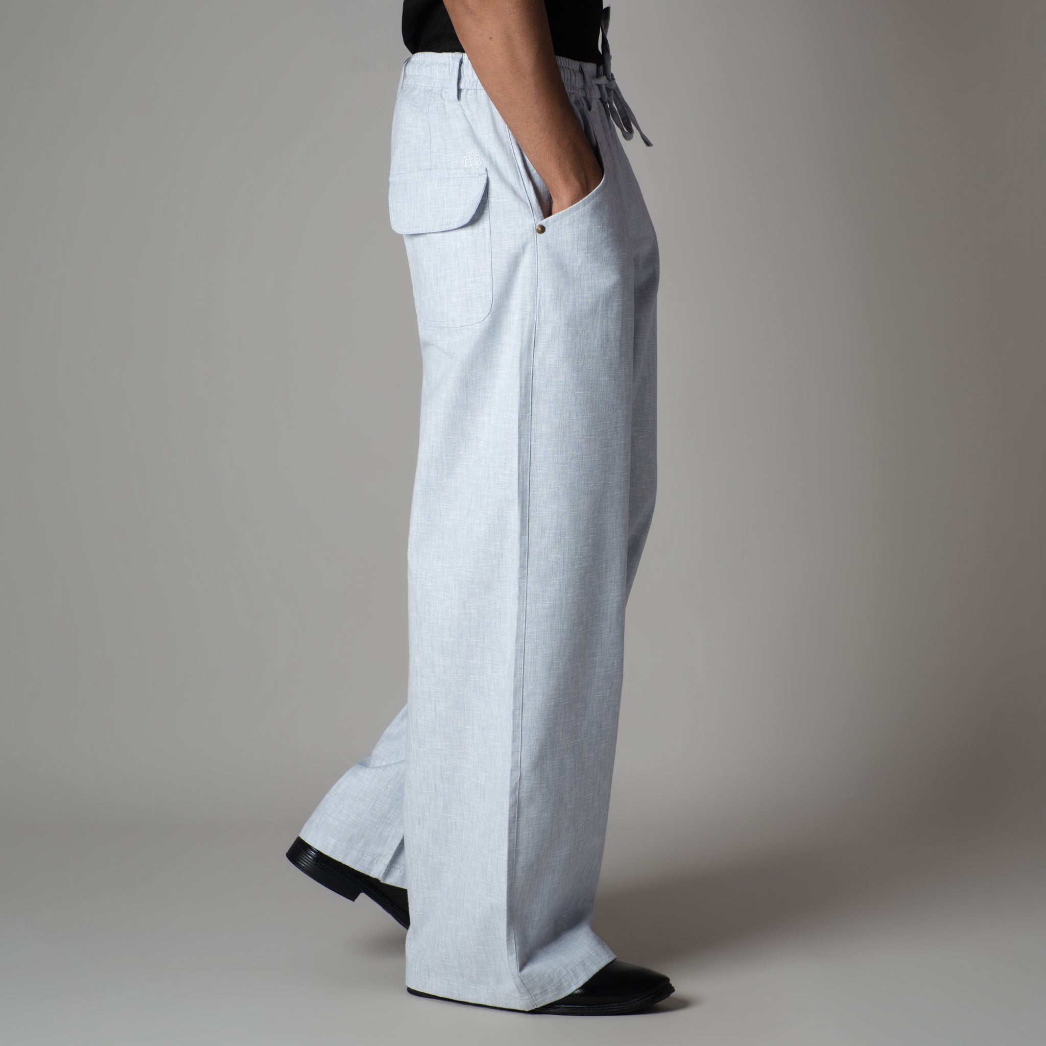 ICE BLUE SOFTMOVE COTTON PANTS