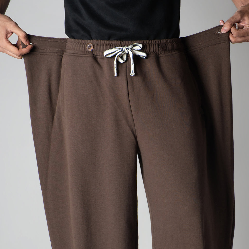 BROWN EXTRA PANEL SWEATPANTS
