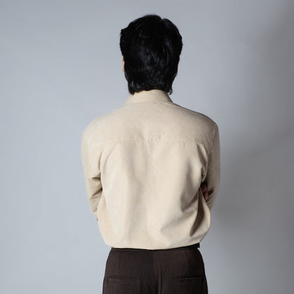 BEIGE SUEDE LASER LUXE SHIRT