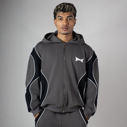 CARBON SMOKELINE HEAVY ZIPPER HOODIE