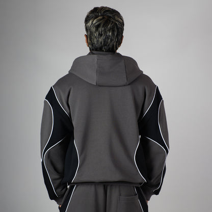 CARBON SMOKELINE HEAVY ZIPPER HOODIE