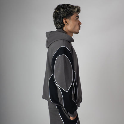 CARBON SMOKELINE HEAVY ZIPPER HOODIE