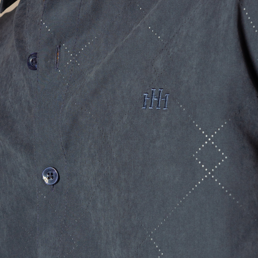 DUSTY BLUE SUEDE LASER LUXE SHIRT