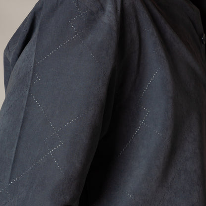 DUSTY BLUE SUEDE LASER LUXE SHIRT