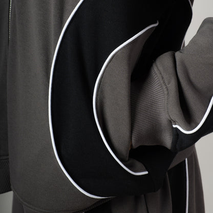 CARBON SMOKELINE HEAVY ZIPPER HOODIE