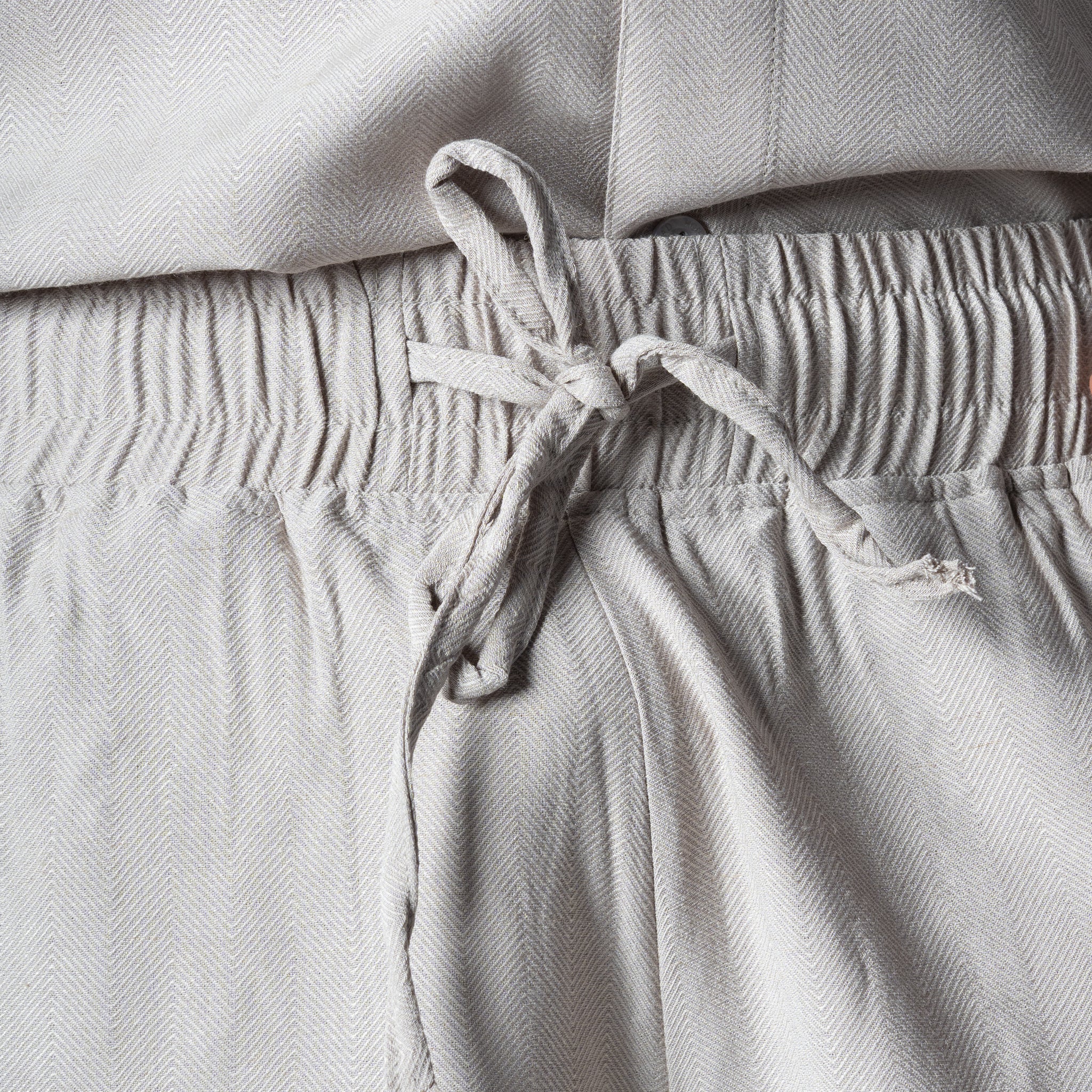 PALE GREY FLOW FABRIC PANT