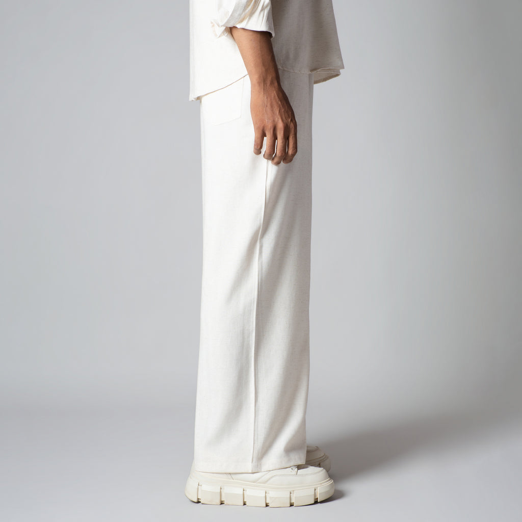 IVORY FLOW FABRIC PANT